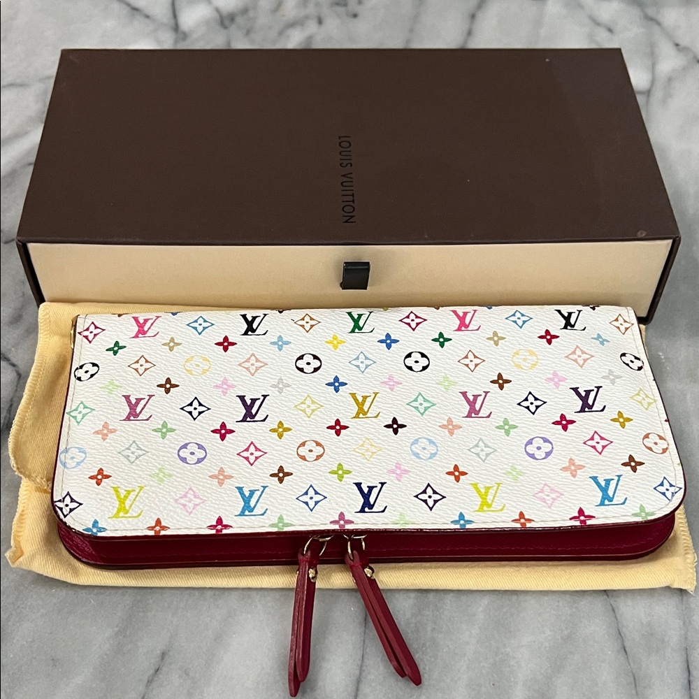 Louis Vuitton White Multicolor Wallet Murakami